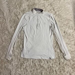 Women’s Small White Tredstep Long Sleeve Horseback Riding Show Shirt